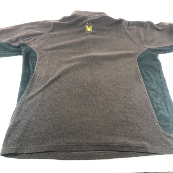 Spyder Sweater Men's Extra Large Brown Fleece Quarter Zip Pullover Casual - Picture 8 of 12